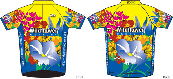 Image of the SLOBC 2012 Wildflower jersey